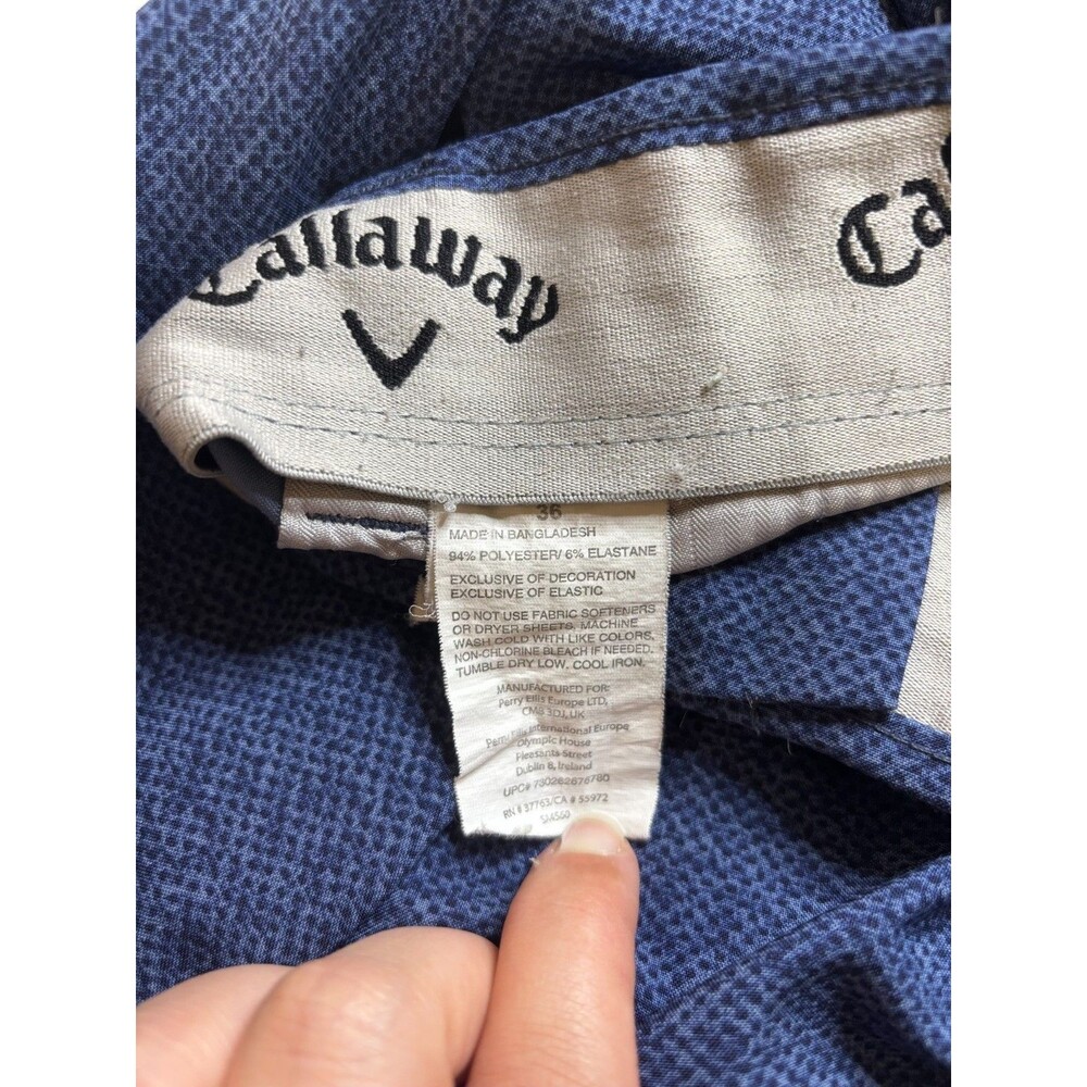 Callaway Men's Size 36 Performance Golf Shorts Stretch Opti Dri w/ Media Pocket - Picture 2 of 8